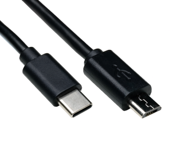 DINIC USB 3.1 Kabel Typ-C auf micro B, schwarz, DINIC Polybag, 0,5m